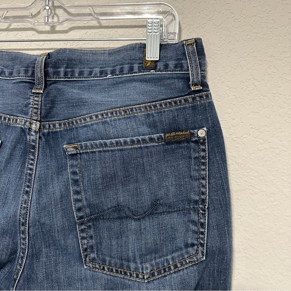 7 For All Mankind Mens Austyn Mid-Rise Straight Leg Blue Jeans Size 31 Classic - Picture 8 of 9